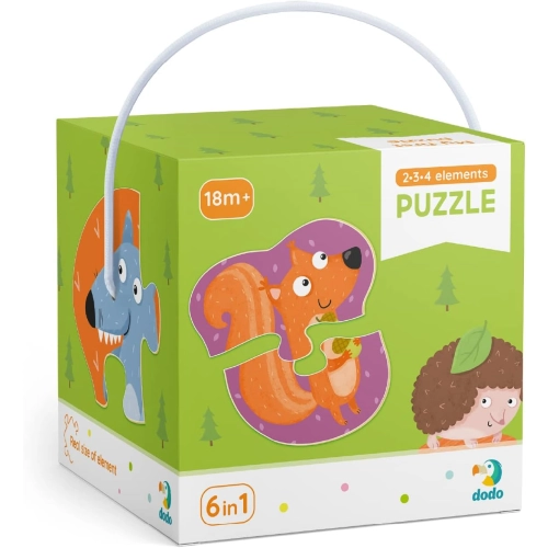 Puzzle 2-3-4 Elementy Leśne zwierzęta 300195